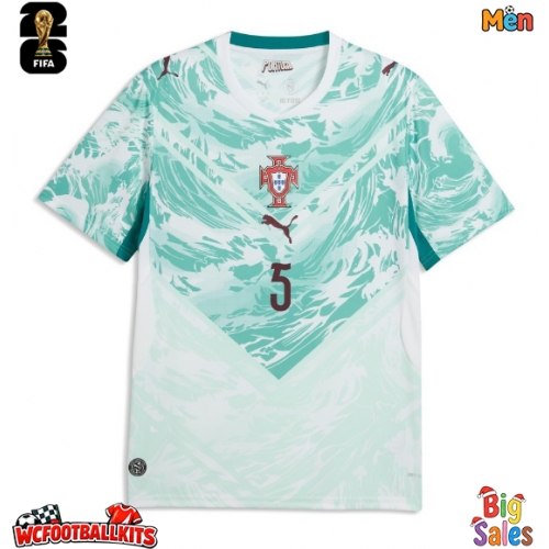 Portugal Diogo Dalot #5 Replica Away Stadium Shirt World Cup 2026 Short Sleeve
